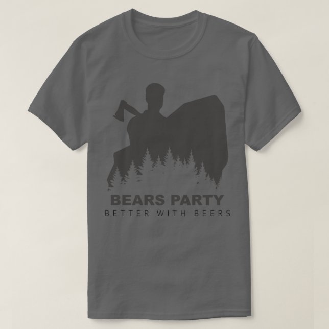 Bears party är bättre med öl Classic TShirt T Shirt (Design framsida)