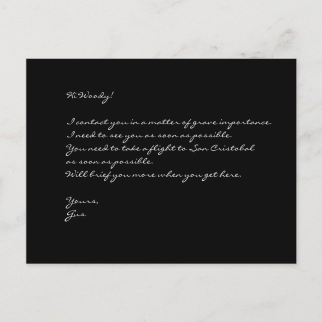 Bear's Pit "Gus behöver dig.." Vykort (Framsida)