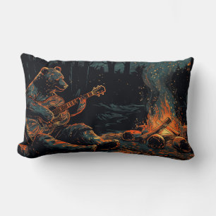 Bears Play Guitar by Campfire Dekorativ kudde