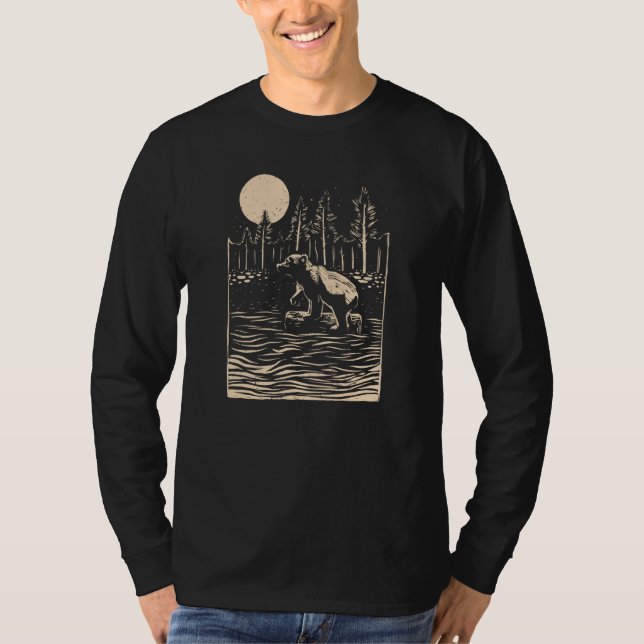 Bears predators Canada wilderness brown bears griz T Shirt (Framsida)