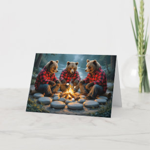Bears Rosting Marshmallow Kort
