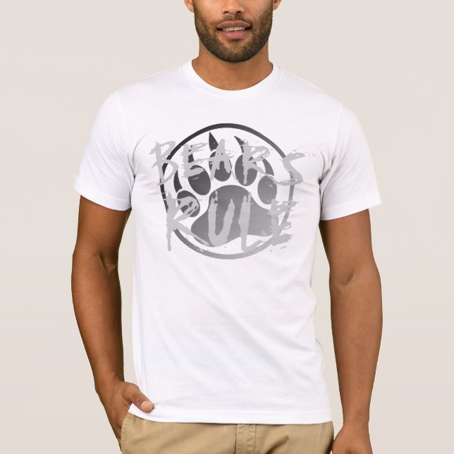 BEARS RULE SILVER BEAR TASS T-SHIRT (Framsida)