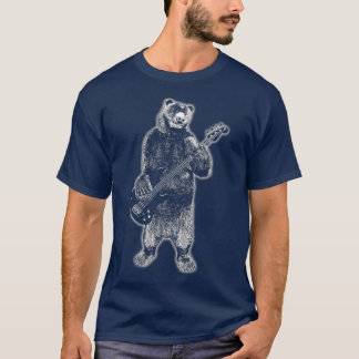 Bears Sten Grizzly Bear Spela Guitar T Shirt