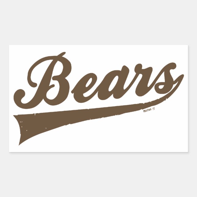 Bears Stickers Rektangulärt Klistermärke (Framsida)