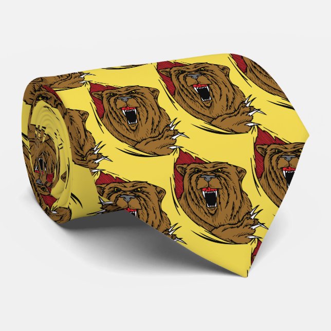 Bears Team Mascot Football Basketball Necktie Slips (Rullad)