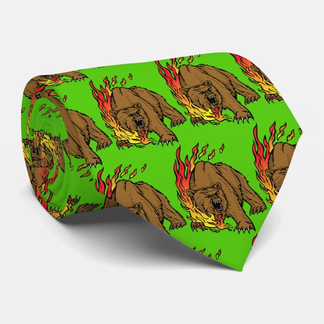 Bears Team Mascot Football Basketball Necktie Slips (Rullad)