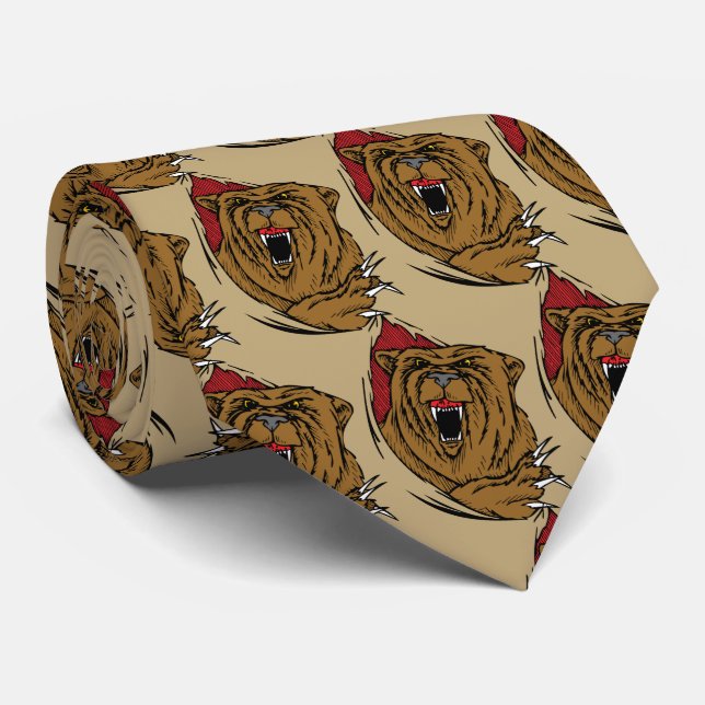 Bears Team Mascot Football Basketball Necktie Slips (Rullad)