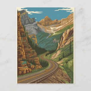 Beartooth Highway Illustration Vykort