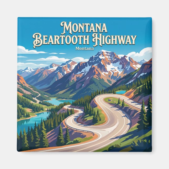 Beartooth Highway Montana Magnet (Framsidan)
