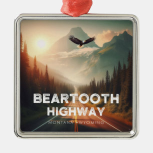 Beartooth Highway Montana Wyoming Eagle Julgransprydnad Metall