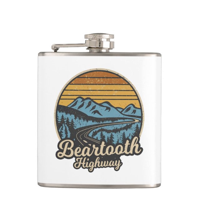 Beartooth Highway Montana Wyoming Retro Fickplunta (Framsidan)