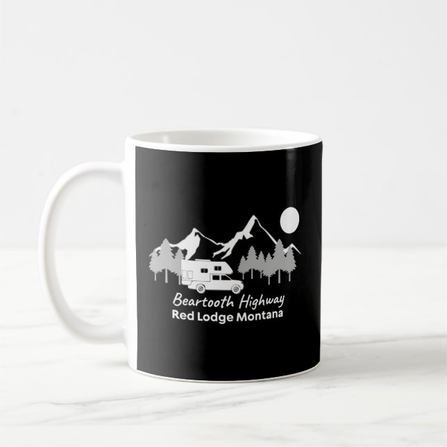 Beartooth Highway Red Lodge Montana Lastbil Camper Kaffemugg (Vänster)