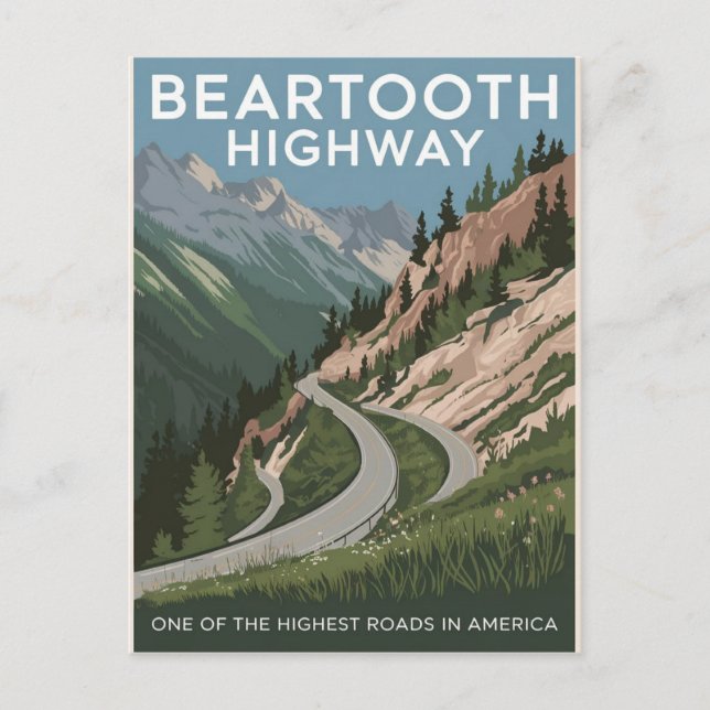 Beartooth Highway Vykort (Framsida)