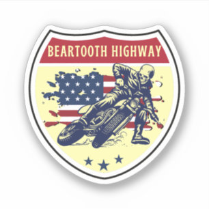 Beartooth Highwayus 212 rutt Montana till Wyoming Klistermärken