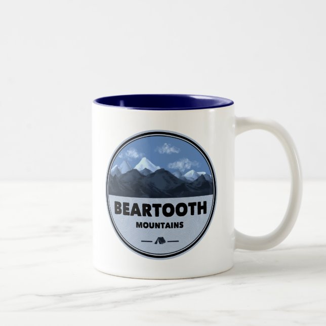 Beartooth Mountains Montana Wyoming Camping Två-Tonad Mugg (Höger)