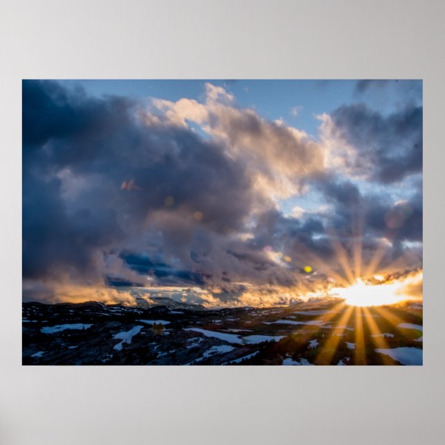Beartooth Mountains Sunset Poster (Framsidan)