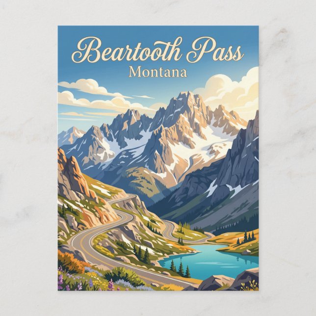 Beartooth Pass, Montana Vykort (Framsida)