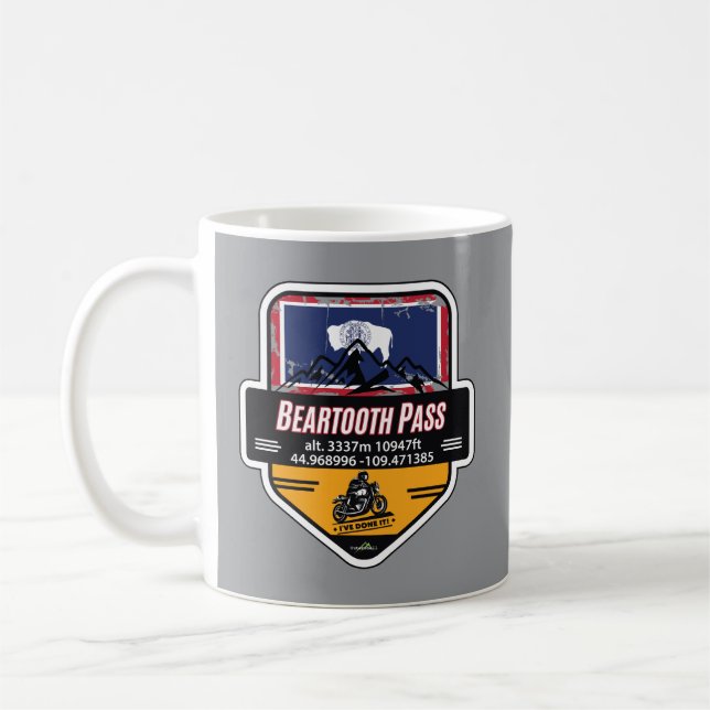 Beartooth Pass Motorcycle US 212 01 Kaffemugg (Vänster)