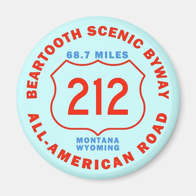 Beartooth Scenia Byway All American Road Magnet (Framsidan)