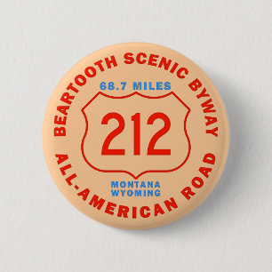 Beartooth scenisk Byway all amerikanväg Knapp