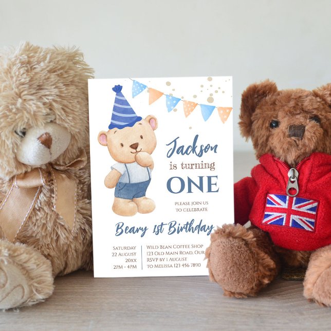 Beary 1: a födelsedagen nalle party inbjudan (Skapare uppladdad)