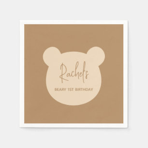 Beary 1:a födelsedagen Party Pappersservett
