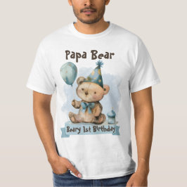 Beary 1-årsdag - Papa Bear T-shirt