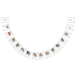 Beary 1st Birthday Blue 12 månaders milstolpe Foto Vimplar