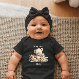 Beary Älskad Teddybjörn Personlig Nyfödd T Shirt