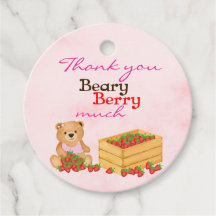 Beary Berry Sweet Girly Rosa Strawberry Birthday