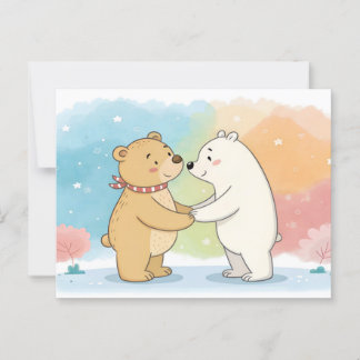 Beary Best Friends Vykort