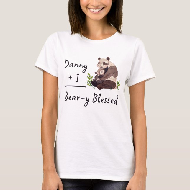 Beary Blessed Panda Mom Shirt | Matching Baby Tee (Framsida)