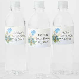 Beary boho rainbow björnblåballong anpassningsbar vattenflaskor etikett