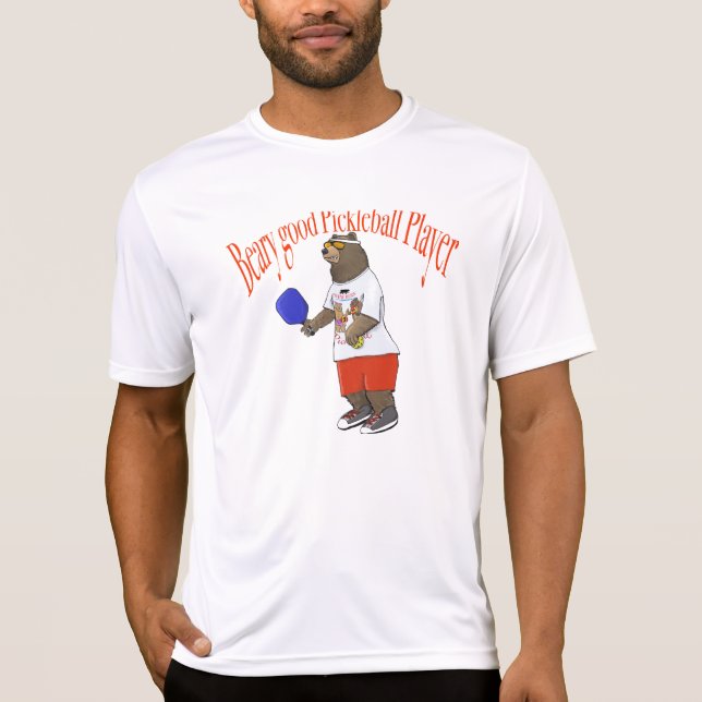 Beary Bra Pickleball Player T Shirt (Framsida)