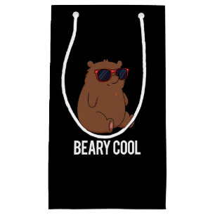 Beary Coola Funny Brown Bear Pun Mörk BG