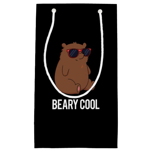Beary Coola Funny Brown Bear Pun Mörk BG (Framsidan)