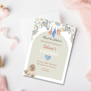 Beary Cute Aqeeqah-inbjudan Inbjudningar