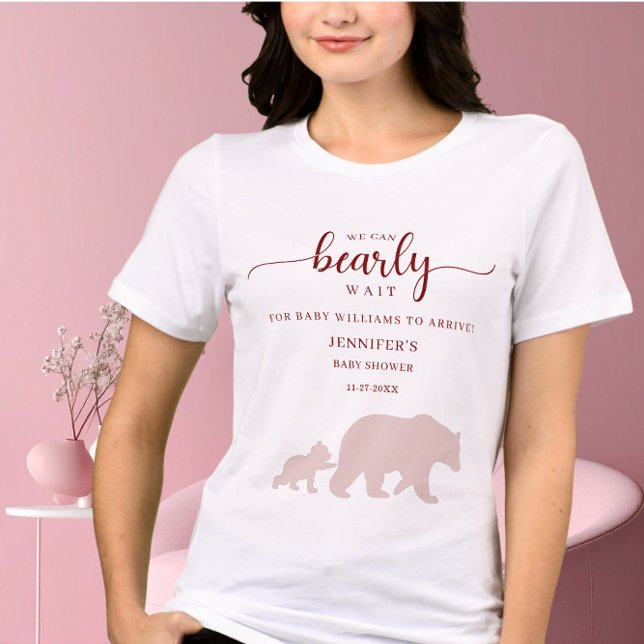 Beary Cute Baby Shower Shirt Woodland Bear T Shirt (Skapare uppladdad)