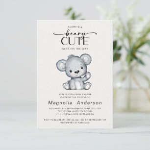 Beary Cute Bear Baby Shower Inbjudningar
