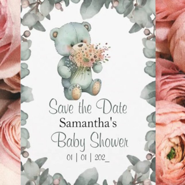 Beary Cute Boy Baby Shower Inbjudningar (Celebrate the joy of new beginnings with our "It's a Boy" baby shower invitation! )