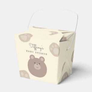 Beary Cute Brown Nalle Unge Boy Shower Presentaskar