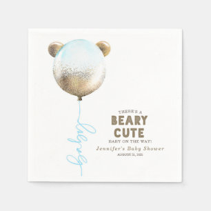 Beary Cute Nalle Balloon Baby Shower Pappersservett
