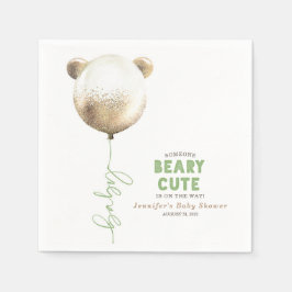 Beary Cute Nalle Balloon Baby Shower Pappersservett