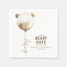 Beary Cute Nalle Balloon Baby Shower Pappersservett