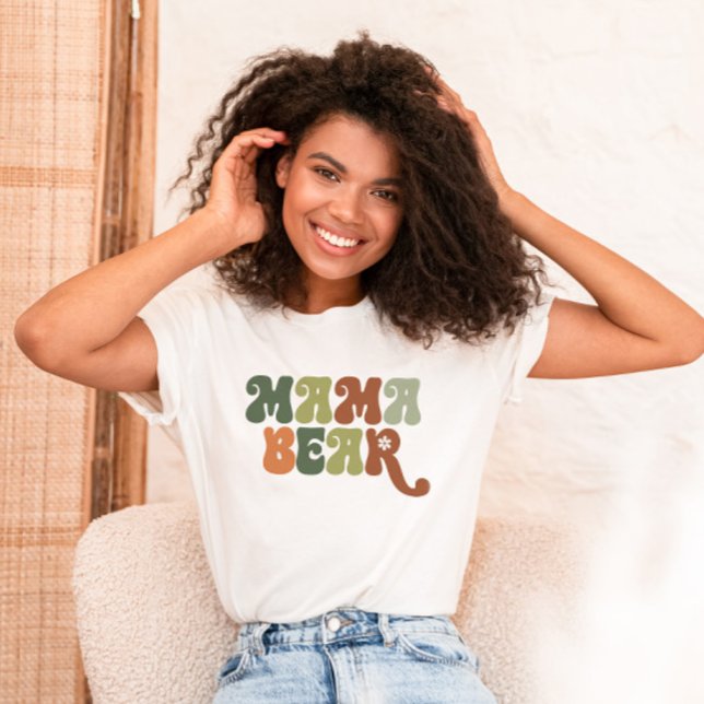 Beary Cute Woodland Mamma Bear Baby Shower T Shirt (Mama Bear Shirt for Baby Shower)