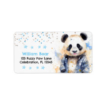 Beary Fantastisk Boys Watercolor Panda Birthday