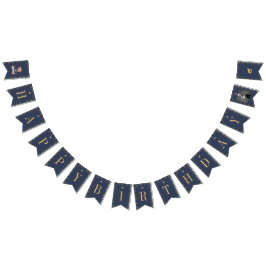 Beary First Navy Plaid Teddy Bear Happy Birthday Vimplar