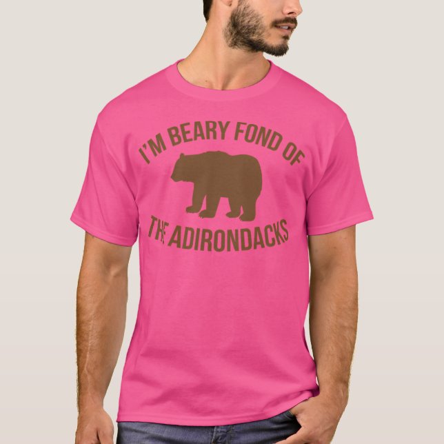 Beary Fond från Adirondacks Baseball S T Shirt (Framsida)