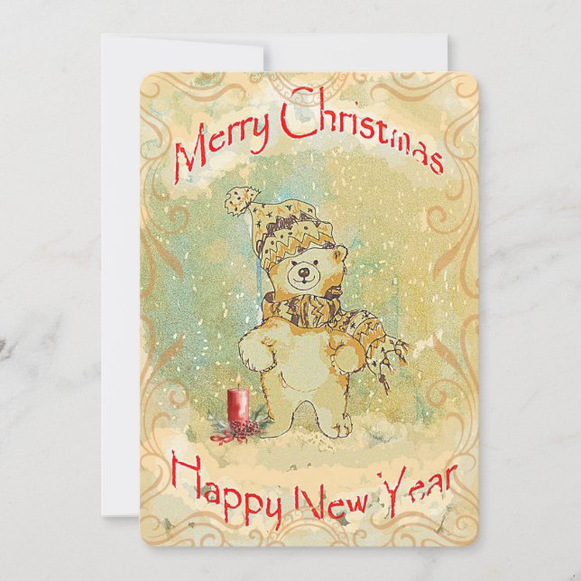 Beary God jul Card Julkort (Framsida)
