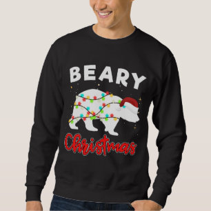 Beary God jul for Bear Älskare Funny Julafton L Lång Ärmad Tröja